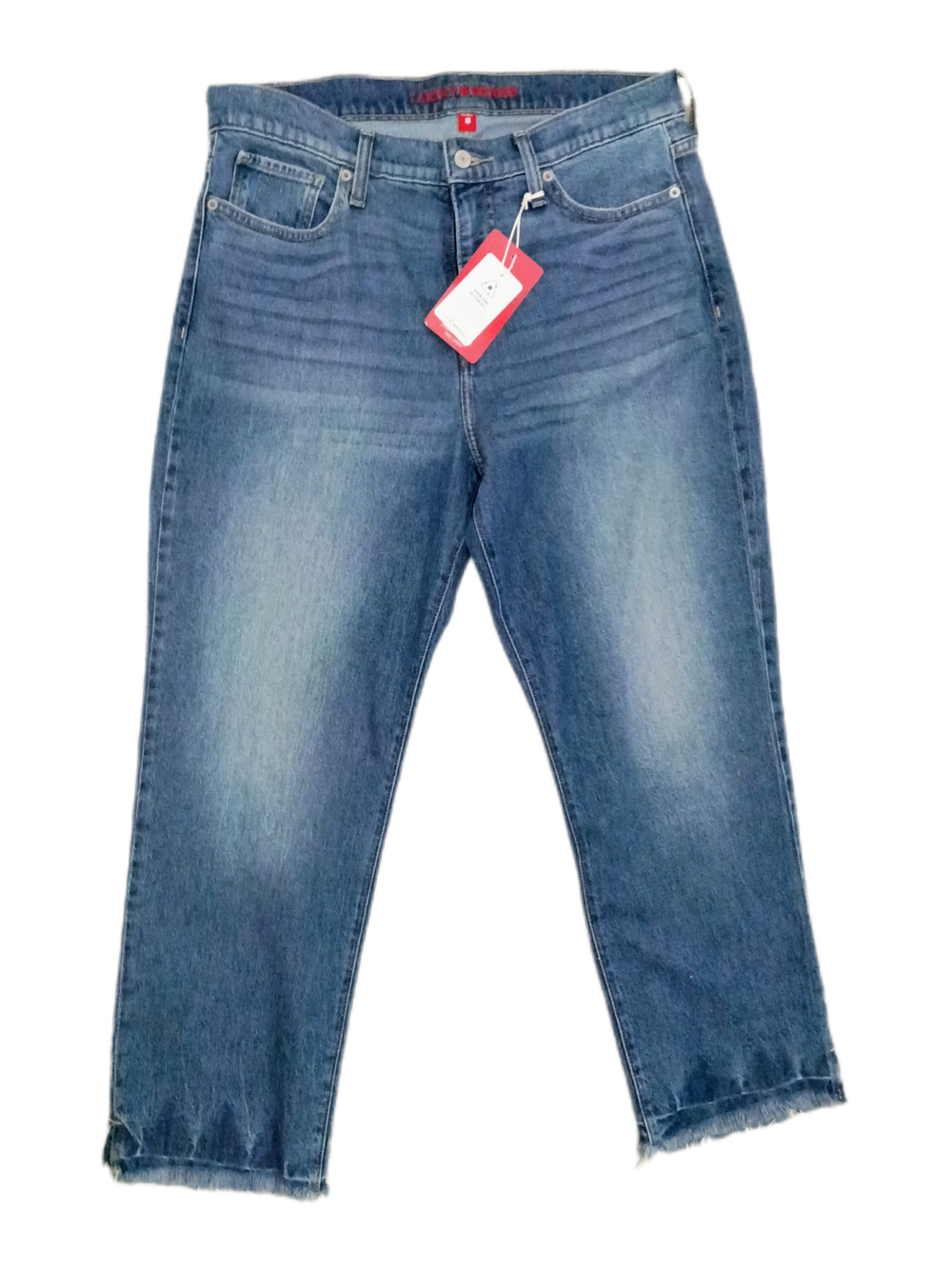 Lucky Brand Women's Cropped Straight-Leg Jeans in Mid Blue